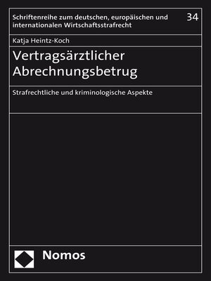 cover image of Vertragsärztlicher Abrechnungsbetrug